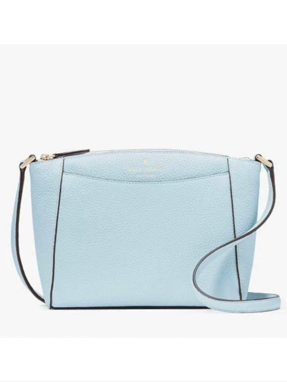Kate Spade WKRU0258 Monica Small Crossbody Ice Blue Pebbled Leather Bag NWT - Picture 2 of 15